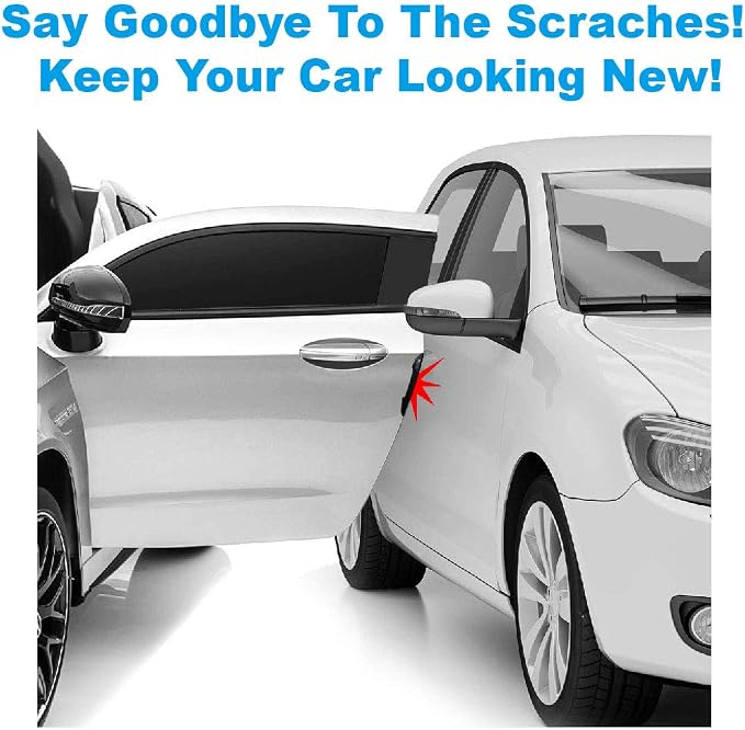 Black Car Door Edge Guard Trim Molding Crash Scratch Protector 2Pcs