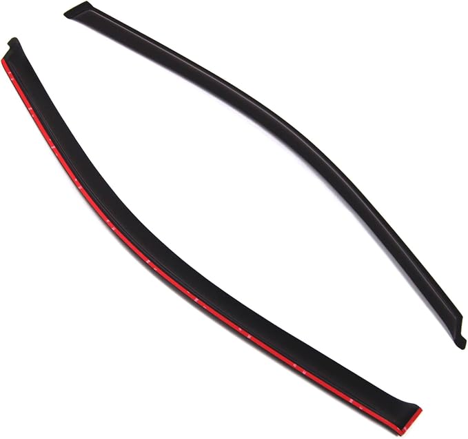 Outside Mount Window Vent Visors Rain Guards Compatible with Honda Civic Coupe 2006-2011 | Side Window Wind Deflectors Rain Shields | Smoke Tinted, 2 Pcs Set, DGWV-223RM