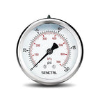 0-100 Psi Glycerin Liquid Filled Low Pressure Gauge, 2.5" Dial Size, 1/4" NPT Back Mount, Stainless Steel Case, for Water Pump, Pneumatic Air, Well, RV Hose Tank, Pressure Test