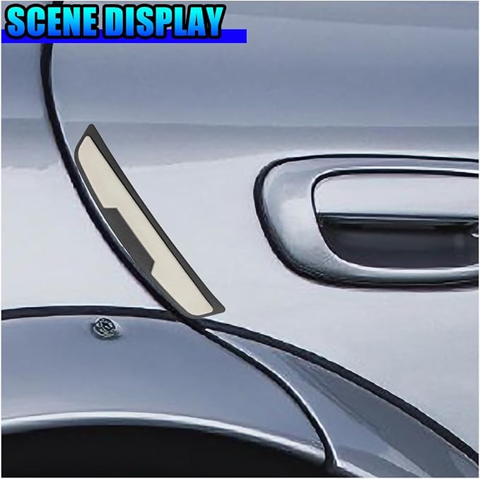 Craedli 4PCS Car Door Edge Guards Protector, Anti-Scratch Car Door Self Adhesive Anti-Collision Trim Strip Auto Side Door Protector, Universal Auto Body Bumper Guard for Cars SUV Truck (White&Grey)