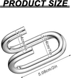 10 Pack Tire Chains Hooks Snow Heavy Duty 1/4" Cross Chains Hook Stainless Steel Chain Repair Hook for Light Trucks and Suv