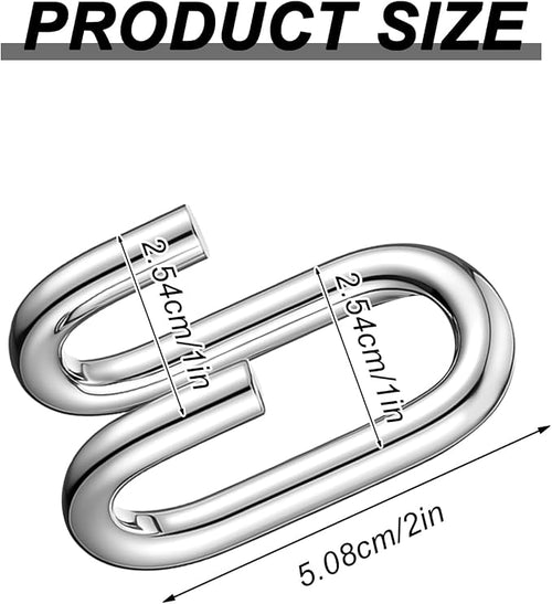 10 Pack Tire Chains Hooks Snow Heavy Duty 1/4" Cross Chains Hook Stainless Steel Chain Repair Hook for Light Trucks and Suv