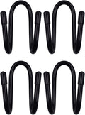 Flexible Over the Seat Hard Hat Rack Holder Back Seat Hanger Headrest Hanger Headrest Hook (Black X 4 Pack)