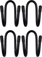 Flexible Over the Seat Hard Hat Rack Holder Back Seat Hanger Headrest Hanger Headrest Hook (Black X 4 Pack)