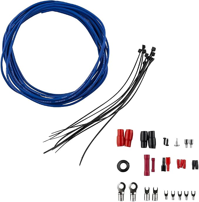 AK4 Complete 4 Gauge CCA Amplifier Installation Wiring Kit - Ampkit Helps Make Connections, Brings Power to Your Radio, Subwoofers, Speakers with Super Flex Wire - 1200W for 1 Amplifier