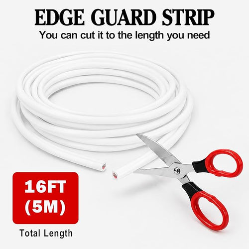 16Ft (5M) Car Door Edge Protector, Anti-Collision Car Door Entry Guard Protective Strip, Doors Edge Trim U Shape Edge Guards for Cars Trucks Suvs (White-5M)