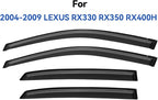 Window Visors Rain Guards Shield for 2004-2009 Lexus RX330 RX350 RX400h, Out-Channel Window Vent Wind Deflectors Visors Shades