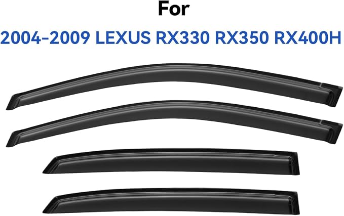 Window Visors Rain Guards Shield for 2004-2009 Lexus RX330 RX350 RX400h, Out-Channel Window Vent Wind Deflectors Visors Shades