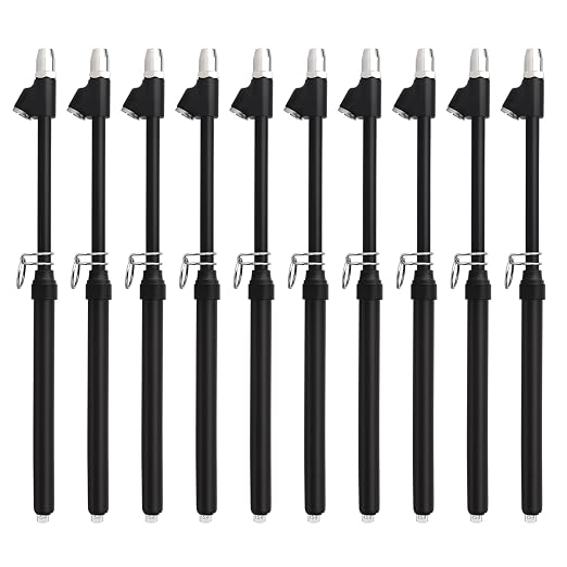 Black Double Straight Type Tire Pressure Gauge, 10Pcs, 10-150 Psi, Suitable for Trucks, Cars, Motorcycles