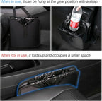 Foldable Trash Can, Hanging Waterproof Leakproof Storage Bag with Large Capacity, Car Interior Accessories (Large)