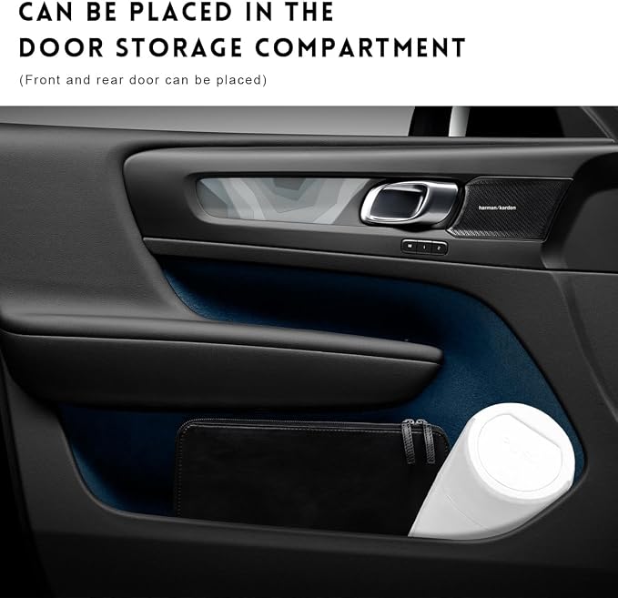 Wevdn Car Trash Can Bin with Lid, Mini Leakproof Vehicle Side Door Cup Holder Trash Can with Lid, Multipurpose Organizer Portable Garbage Bin for Cup Holder Car Home Office (White)
