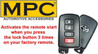 MPC Remote Start Kit Compatible with 2022-2024 Toyota 4Runner | Press OEM Fob 3X Lock to Start | T-Harness Included | Easy Install | Push to Start Vehicles Only