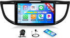 4G+128G for Honda CRV 2012-2016 Android 15 Car Stereo Radio with Wireless CarPlay Android Auto, 9”1280 * 720P IPS Touchscreen, Bluetooth5.0, GPS, WiFi, AHD Rear Camera, EQ, Split Screen, SWC