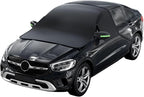 Windshield Cover for Ice and Snow, Winter Summer Sunshade with Thickened 600D Oxford Fabric, Universal Car Frost Shield Snow Cover Windshield Protector Yellow Earmuffs with Four Straps