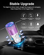 USB Car Charger, Automobile Lighter Adapter Dual Port Cigarette Cargador | 12v Cell Car Phone Charger for Samsung, iPhone, Google, Kindle, Double Port 3.4a Fast Charging Power Block