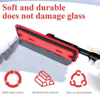 36" Car 3-in-1 Snow Brush, Detachable Extendable Vehicle Windshield Ice Frost Scraper with Ergonomic Foam Grip Handle, Automotive Snow Removal Tools, Universal for SUV RV Truck (Red) | Detachable Extendable Vehicle Windshield Ice Frost Scraper with Erg...
