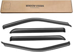 Window Rain Guards for 2015-2025 Ford F150 SuperCrew, 2017-2025 F-150 Raptor / F250 F350 F450 SuperCrew Super Duty Crew Cab, Window Visors Guard Deflector Shade Vent Shield, for 4 Full-Size Doors