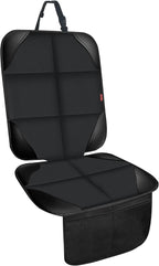 Car Seat Protector for Child Seats,1 Pack Car Seat Cushion,Waterproof Fabric Car Seat Covers for Non-Slip Backing Mesh Pockets for Baby,Pet,SUV, Sedan and Trunk(Black)