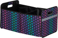 Paws Car Trunk Organizer Foldable Storage Bin with Handles Non Slip Base Pet Gear Travel Tote for SUV Truck (Rainbow Paws)