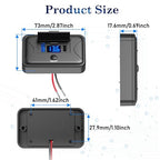 90W 12V USB Outlet Panel Wall Mount, Dual 36W USB C and QC 3.0 18W Car USB Port Charger with Voltmeter Button Switch, Waterproof 3 USB Multi Port Power Outlet DIY 12V Accessories for Car Bus RV -2 PC