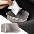 Car Trash Can, Silicone Portable Vehicle Side Door Garbage Container Trash Bin, Multifunctional Auto Interior Dustbin Garbage Can Storage Organizer, Universal Fit (Right/Gray)