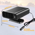 12V 150W Car Heater, Portable Car Heater Plug into Cigarette Lighter, 2 in 1 Fast Heating Defrost Defogger, Windscreen Defogger Window Defroster for Car
