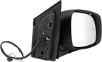 Passenger Side Power Heated Mirror Smooth Black Paint to Match Compatible with 2009-2016 Dodge Grand Caravan Chrysler Town & Country CH1321478