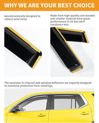 in-Channel Window Rain Guards Fit for Chevy Traverse 2018-2023 Rain Guards Extra Durable Chevrolet Traverse Window Deflectors Visors Vent Visors Vent Shades Car Accessories -4 pcs
