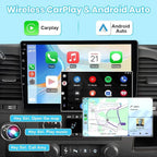 Android Car Stereo for Chevy Silverado Tahoe GMC Sierra 2007-2013 | Wireless CarPlay & Android Auto, HD Touchscreen, Backup Camera, WiFi, GPS, SWC - 2GB+64GB