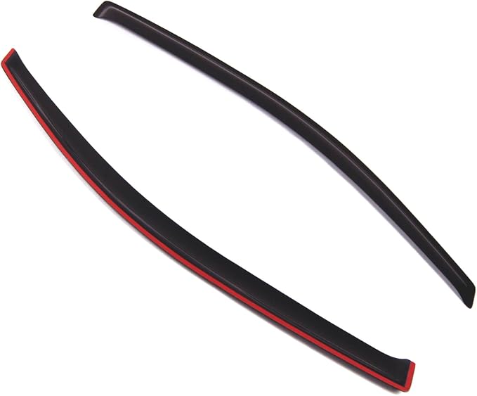 Outside Mount Window Vent Visors Rain Guards Compatible with Nissan Titan King Cab 2004-2015 | Side Window Wind Deflectors Rain Shields | Smoke Tinted, 2 Pcs Set, DGWV-359