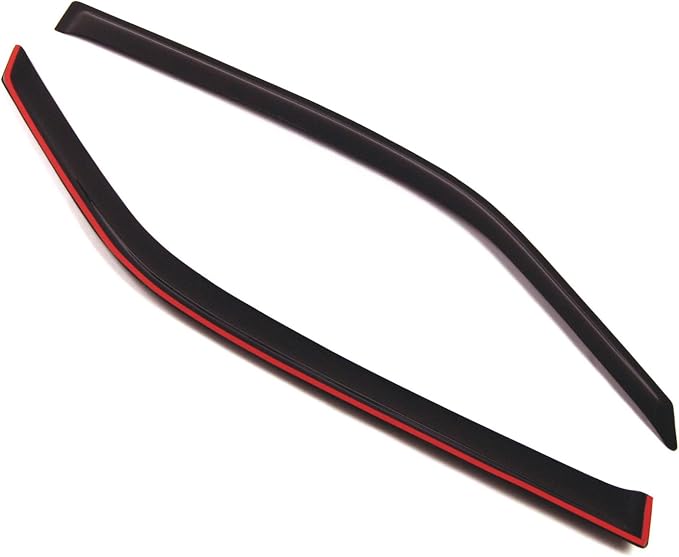 WD2-034 Dark Smoke 2 Pcs Set Window Visor (Outside Mount) Deflector Rain Guard Compatible with 1982-1994 Chevrolet Cavalier Coupe