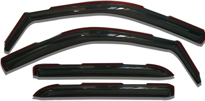 in-Channel Window Rain Guards Deflectors for Dodge RAM 1500 2500 3500 Crew & Mega Cab 2009-2018, Vent Visors Sun Shields for Trucks, Smoke 4PCS