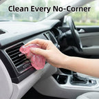 4PCS Car Cleaning Gels, Universal Automotive Air Vent Dust Cleaning Putty, Reusable Auto Interior Detailing Slime Supplies, Fit for Dashboards, Cup Holders (Pink)