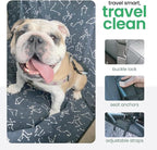 3-in-1 Back Seat Cover for Dogs, 100% Cotton Canvas Back Seat Hammock with Headrest Straps, Belt Slots, & Anchors, Non-Skid Cargo Area Cover, Machine Washable, No Harmful Chemicals, 56"x56"
