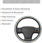 Fox Rainbow Love Steering Wheel Covers Anti-Slip Elasticity Car Accessories Steering Wheel Protector Universal 15 Inch for Cars SUV Vehicle Truck