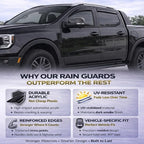 2023-2026 in-Channel Rain Guards for Honda CR-V Side Window Visor Deflectors CRV LX EX EX-L Sport Hybrid Sport Touring Durable Tinted Shades 2024 2025