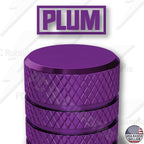 Aluminum Tire Valve Stem Caps – Anti-Rust, Premium Anodized Aluminum, Corrosion-Resistant, Easy Install, Universal Fit for Car, Truck, Bike, SUV – 1 Pack/Set of 4 (Plum Purple)