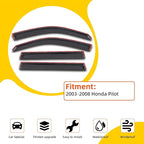 Rain Guards Compatible with 2003 2004 2005 2006 2007 2008 Pilot Side Window Visor Wind Deflector Vent Visors Car Accessories Tape-On 4pcs