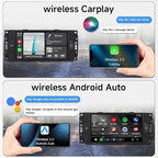 Car Stereo for Dodge RAM/Chrysler 300/Jeep Grand Cherokee 2005 2006 2007 | 3GB+32GB Android Car In-Dash GPS Navigation Head Unit Upgrade with Carplay Android Auto, OEM Radio Replacement, Plug and Play