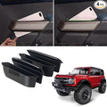 Door Handle Storage Box Container for Ford Bronco 2021 2022 2023 2024 2025 Car Interior Accessories, ABS Front and Rear Door Side Armrest Phone Pocket Organizer Insert Glove Pallet 4PCS