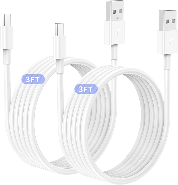 2Pack 3ft Car Carplay Cable for Apple iPhone 17 Pro Max/17 Air/16 Pro/15 Plus/15, USB A to USB C Carplay Charger Cord, iPad Pro 12.9/11,10th, Air 5th/ 4th,iPad mini 6th Gen Car Charging Cable 3 Feet