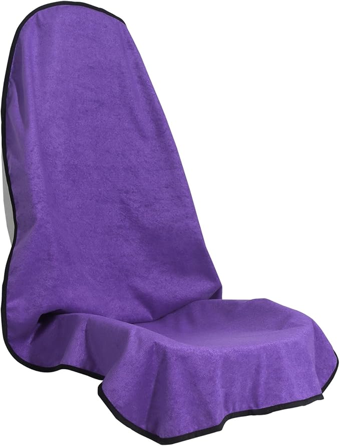 Waterproof Car Towel Seat Covers Front Seats for After Gym Workout,Auto Universal Interior Sweat Towels Cloth Bucket Carseat Cover Protector for Trucks SUV RV Boat Van (Purple)
