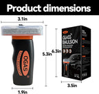 1PCS Glass Oil Film Remover for Car Windshield, Glass Emulsion Cleaner with Cleaning Board, Handle Oil Film Remover For Cars Window, Windshield Cleaner Tool for Crystal Clear Driving View