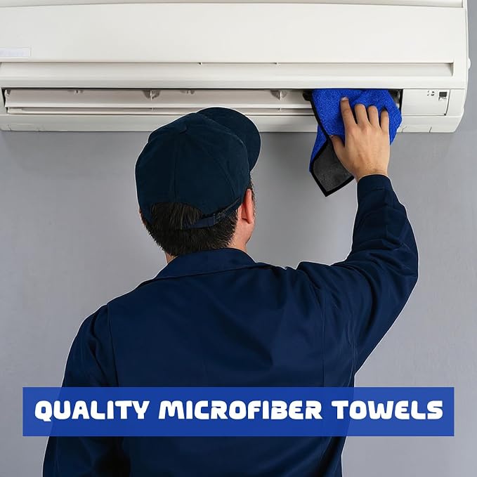 50 Pcs Microfiber Towels:16"x16" Microfiber Drying Towels Bulk Micro Fiber Car Cleaning Cloth for Cars Drying Washing Polishing Office Windows Cleaning Household Supplies (Blue,Gray)