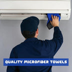 50 Pcs Microfiber Towels:16"x16" Microfiber Drying Towels Bulk Micro Fiber Car Cleaning Cloth for Cars Drying Washing Polishing Office Windows Cleaning Household Supplies (Blue,Gray)