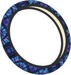 Blue Tie Dye Auto Car Steering Wheel Cover Universal 15 Inch Neoprene Interior Decor Protection Accessories