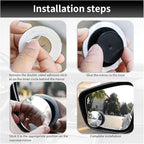 ZIMISI Round Blind Spot Car Mirror, 2" HD Glass Wide Angle Convex Mirror with Adjustable Stick, 360 Degree Frameless Rear View Mirrors for Car, SUV,Truck (Round)