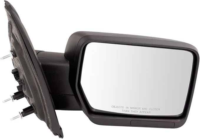 Passenger Side Power Mirror Textured Black Manual Fold Compatible with 2009-2014 Ford F-150 FO1321348 FO1321408