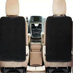2pcs Car Seat Protector Backseat Kick Mats for Vehicle Anti-kick Pad Black Sturdy Auto Rear Seat Protector for Family Travel
