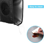 Femuar Car Trash Can with Lid - Leak Proof, Waterproof, Multipurpose Car Hanging for Headrest, Collapsible, Portable with Storage Mesh Pocket, Stripe